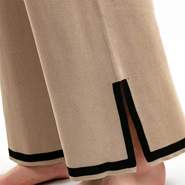 Striped Top and Wide Leg Pants Set