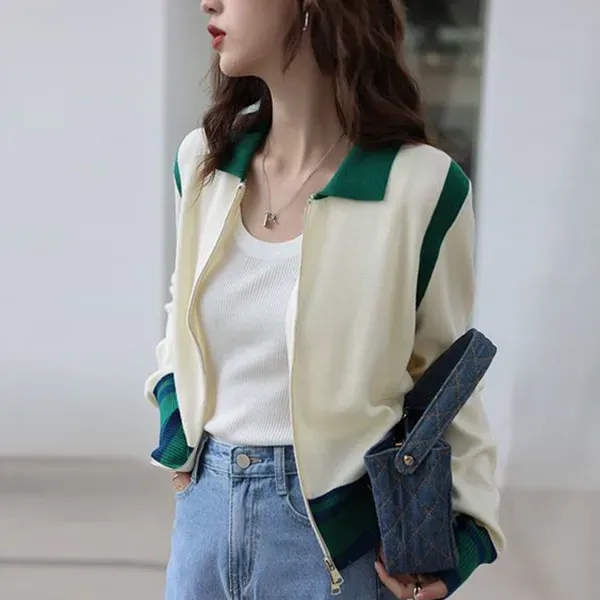 Comfy Knit Zip-Up Winter Sweater Jacket