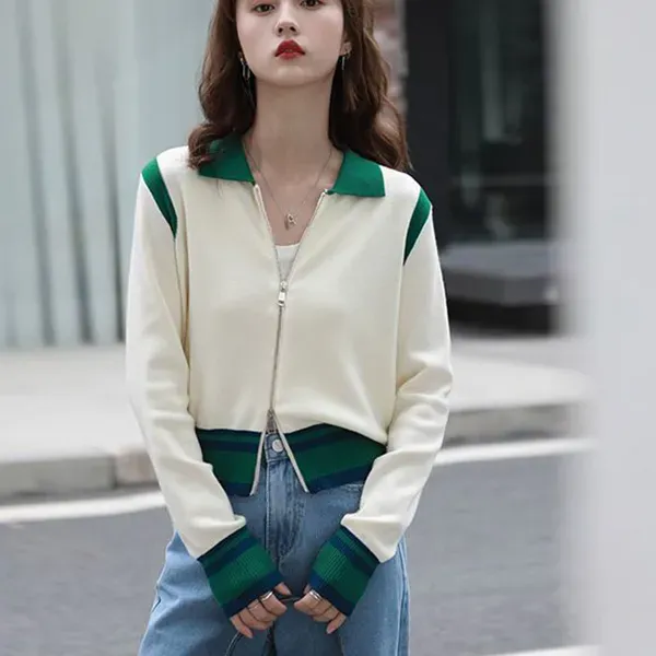 Comfy Knit Zip-Up Winter Sweater Jacket