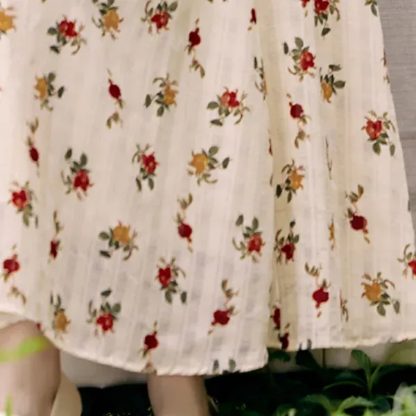 Floral Print Wrap V Neck Maxi Dress With Short Sleeves