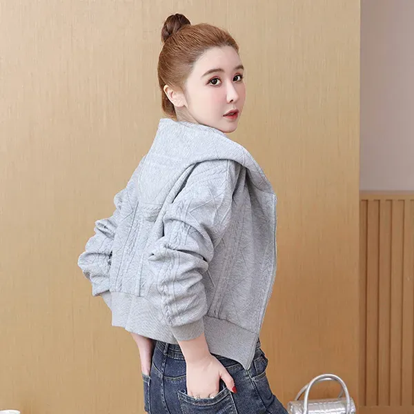 Winter Casual Wear Hoodie Zip-Up Quilted Jacket For Women