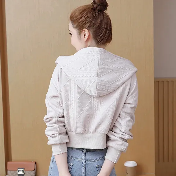 Winter Casual Wear Hoodie Zip-Up Quilted Jacket For Women