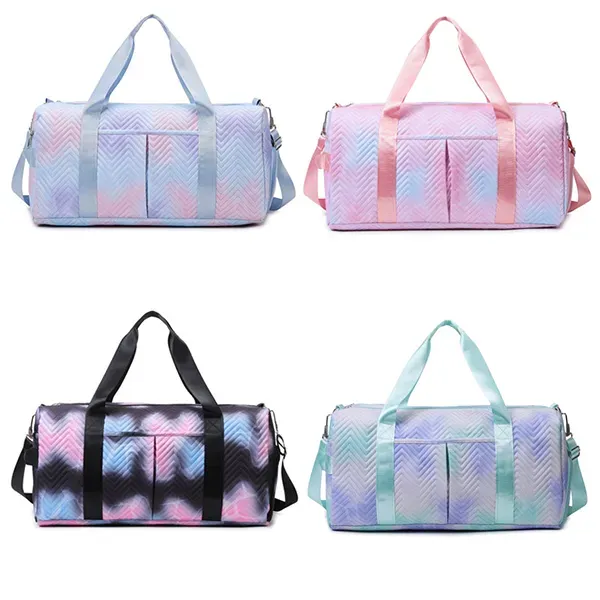 Thumbnail of Chic Quilted Chevron Weekender Bag | Travel and Gym Duffel with Shoe Compartment