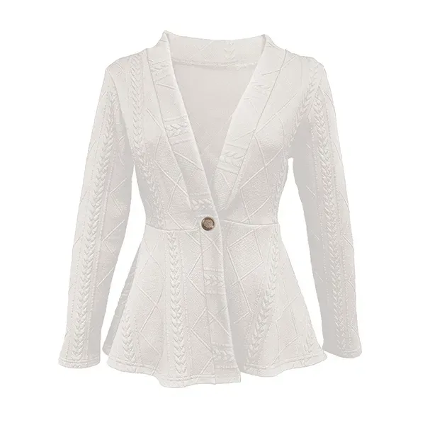 Thumbnail of Elegant Knit Textured Formal Wear Blazer With Single Button