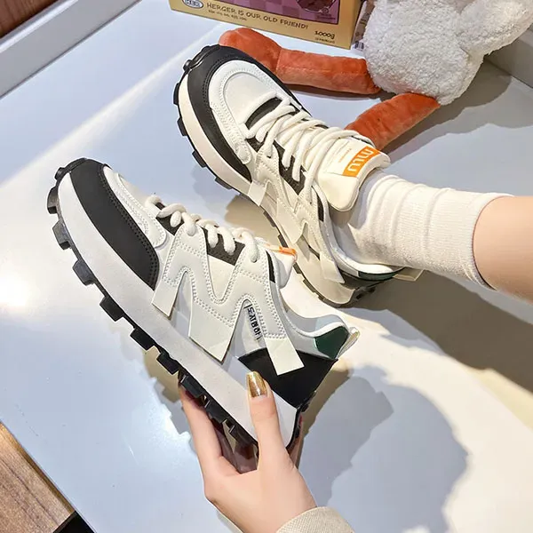 Colourblock Lace Up Running Sneakers