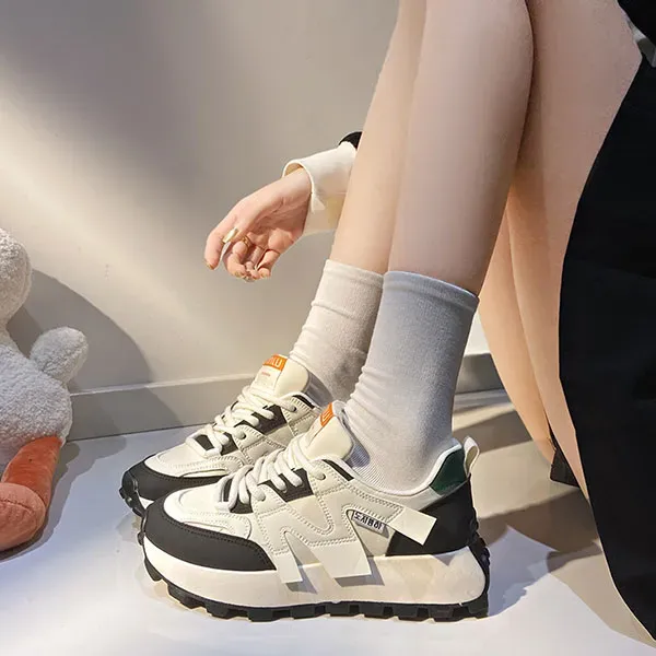 Colourblock Lace Up Running Sneakers