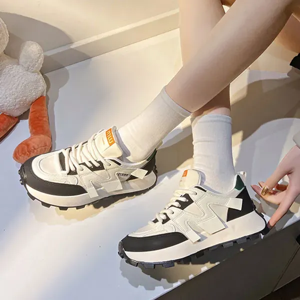 Colourblock Lace Up Running Sneakers