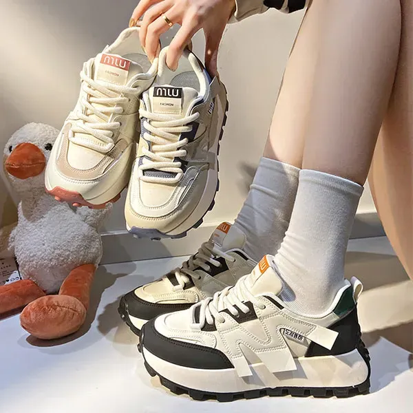 Thumbnail of Colourblock Lace Up Running Sneakers