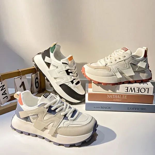 Colourblock Lace Up Running Sneakers