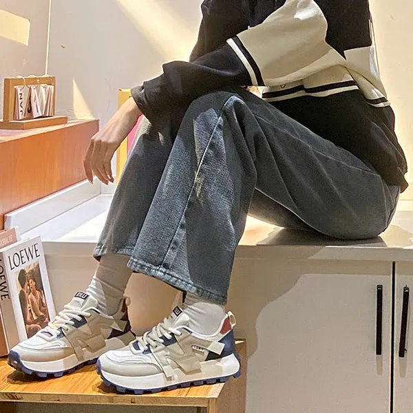 Colourblock Lace Up Running Sneakers