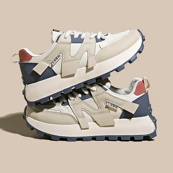 Colourblock Lace Up Running Sneakers