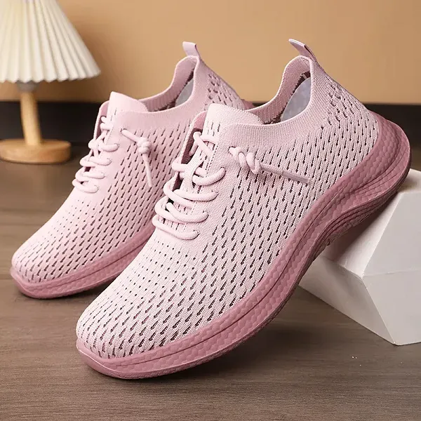 Comfortable Mesh Lace Up Walking Sneakers