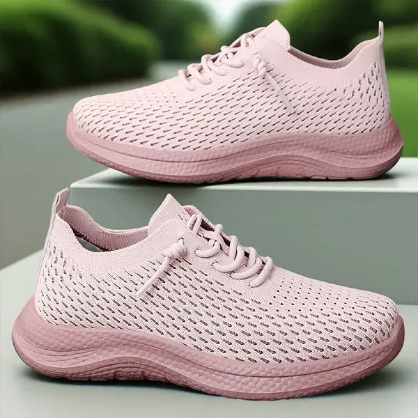 Comfortable Mesh Lace Up Walking Sneakers