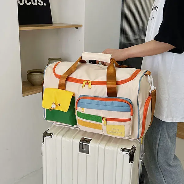 Stylish Colorful Weekend Travel Duffel Bag