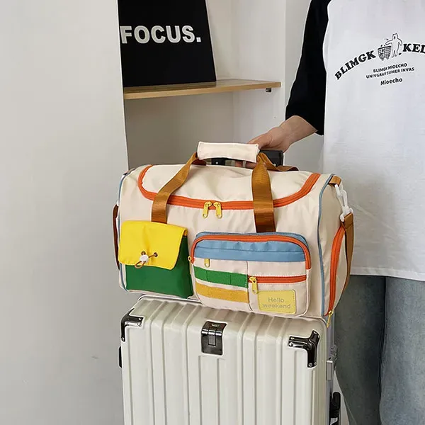 Stylish Colorful Weekend Travel Duffel Bag