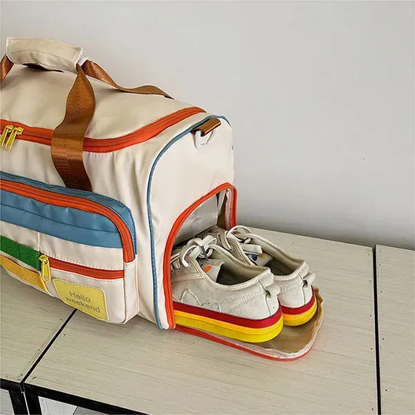 Stylish Colorful Weekend Travel Duffel Bag