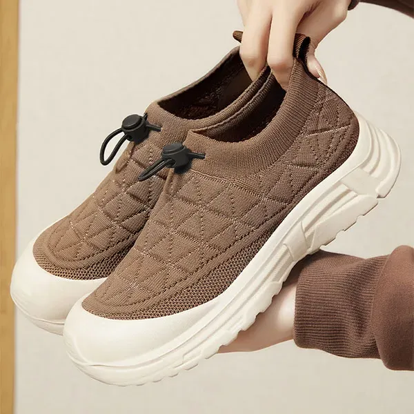 Comfortable Slip On Knit Walking Sneakers