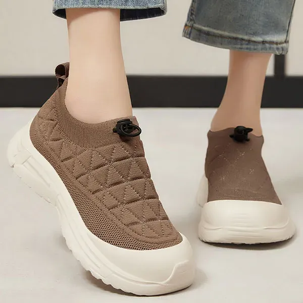 Comfortable Slip On Knit Walking Sneakers
