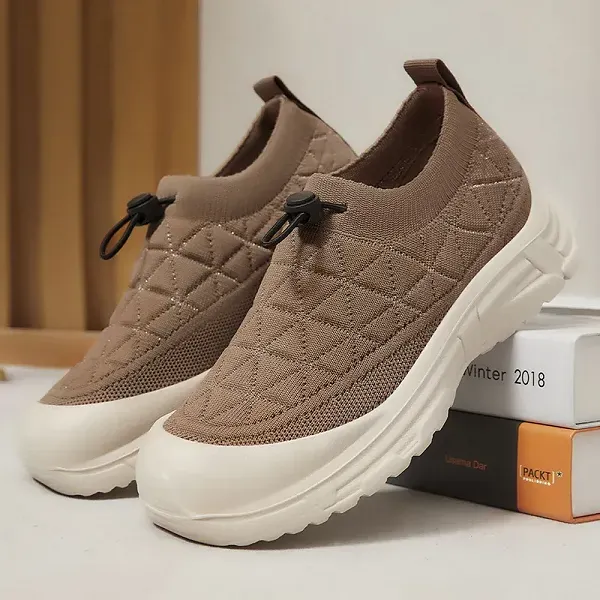 Comfortable Slip On Knit Walking Sneakers