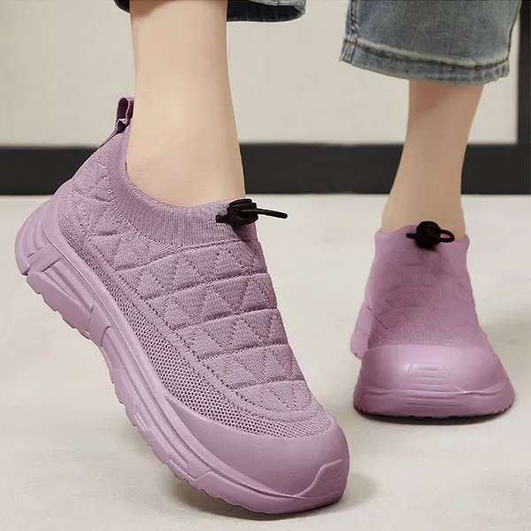 Comfortable Slip On Knit Walking Sneakers