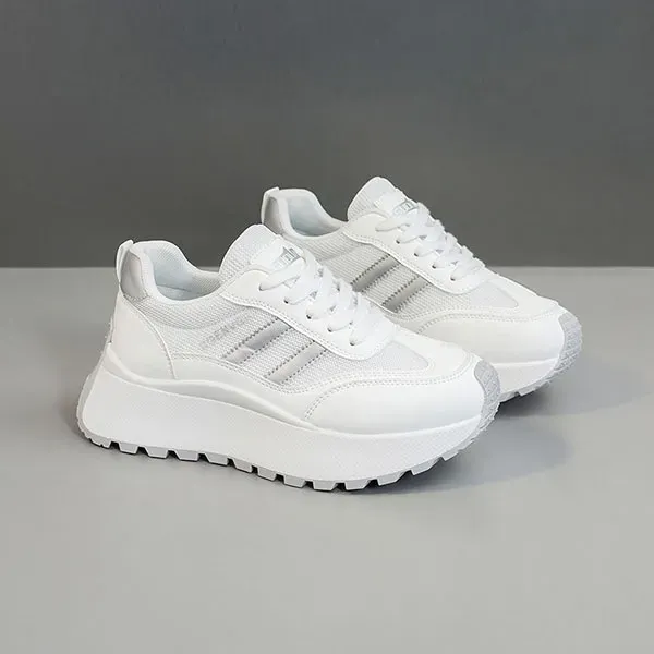 Trendy Striped Chunky Platform Sneakers