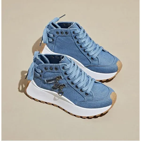 Thumbnail of Casual Canvas Lace-Up High-Top Sneakers
