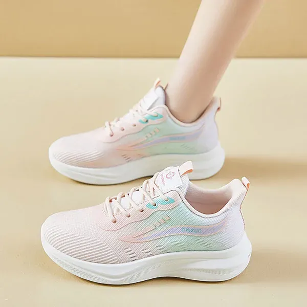 Breathable Fly-Knit Sports Sneakers