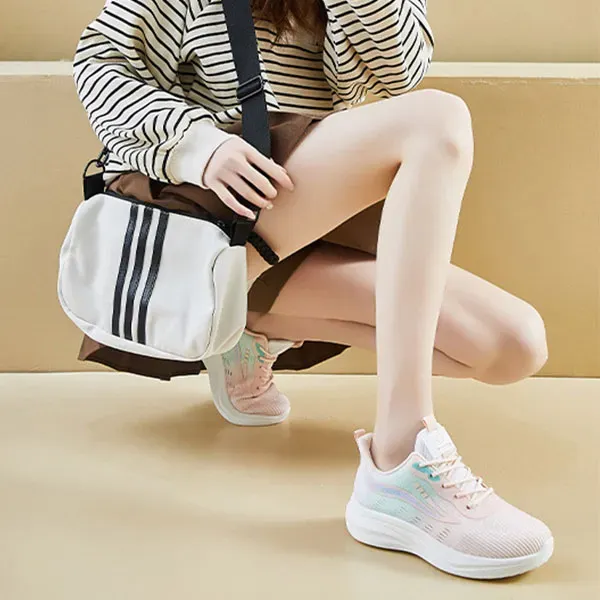 Breathable Fly-Knit Sports Sneakers