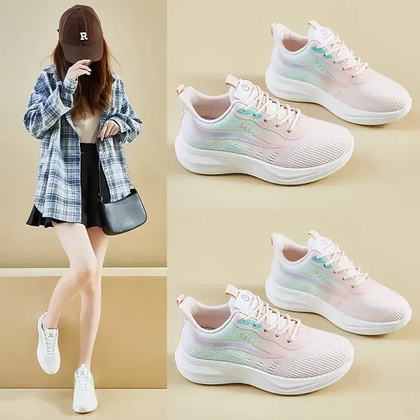 Breathable Fly-Knit Sports Sneakers