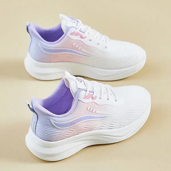 Breathable Fly-Knit Sports Sneakers