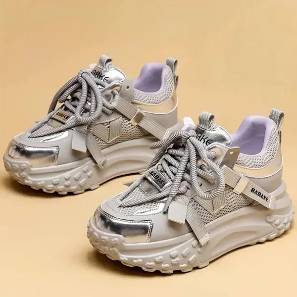 Stylish Chunky Mesh Breathable Sneakers