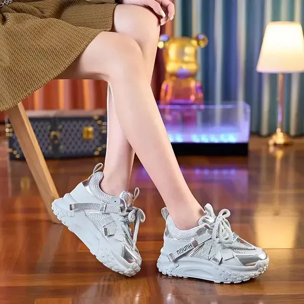 Stylish Chunky Mesh Breathable Sneakers