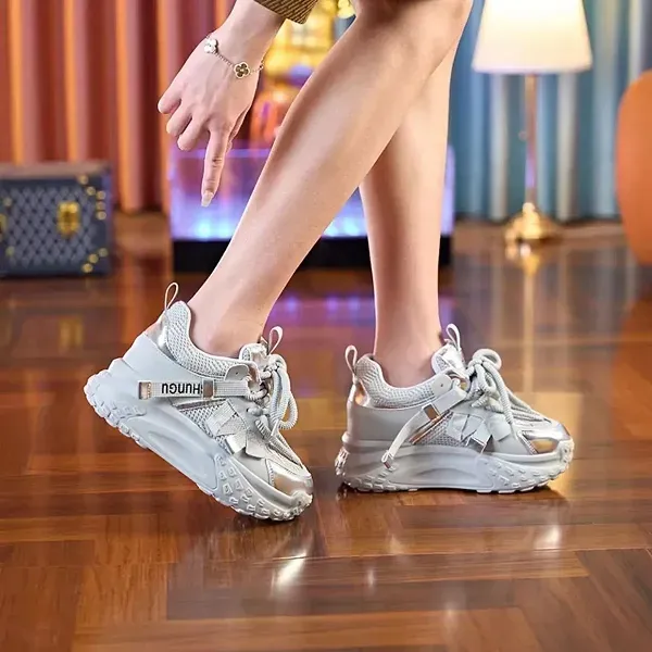 Stylish Chunky Mesh Breathable Sneakers