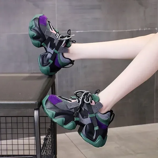 Trending Colorblock Chunky Sports Sneakers