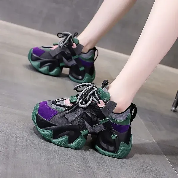 Trending Colorblock Chunky Sports Sneakers