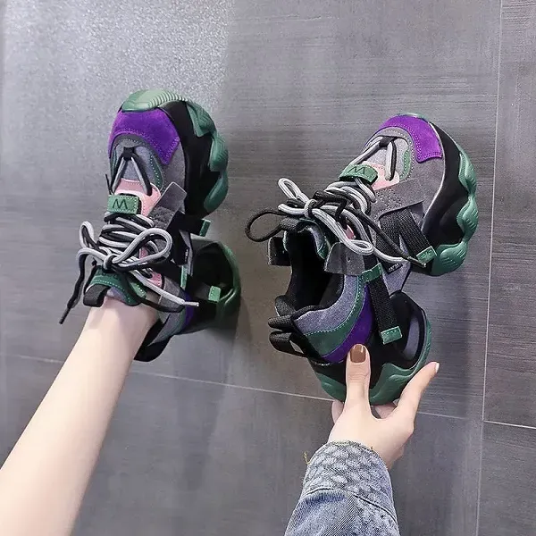 Trending Colorblock Chunky Sports Sneakers