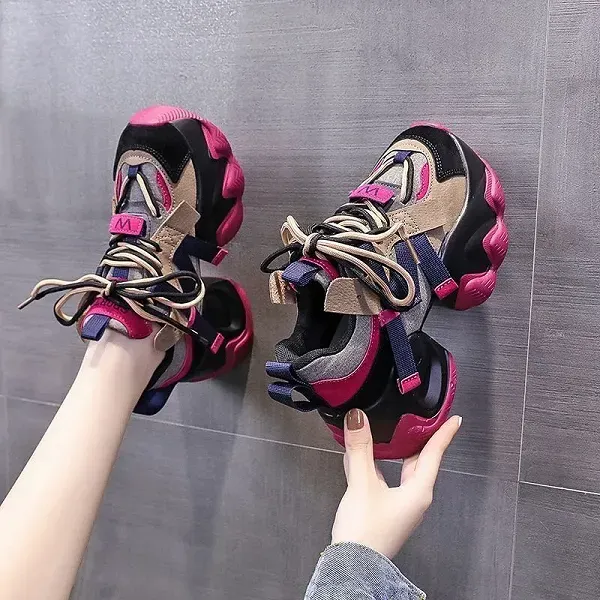 Trending Colorblock Chunky Sports Sneakers