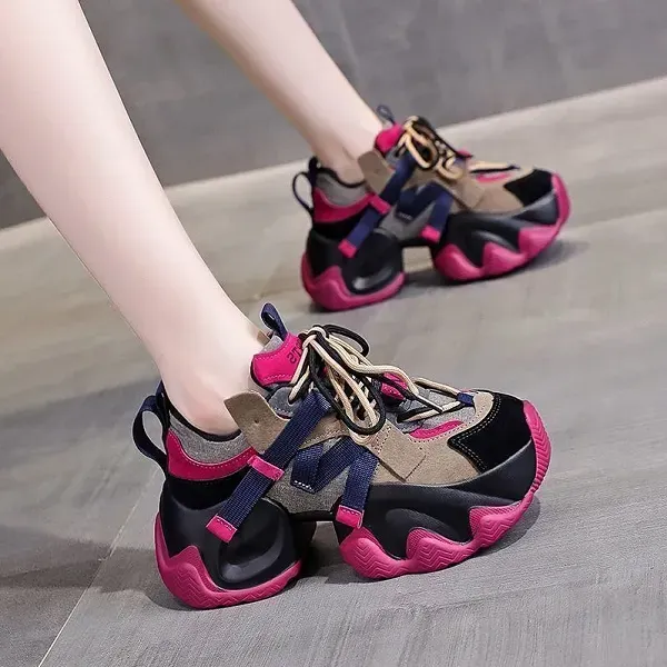 Trending Colorblock Chunky Sports Sneakers