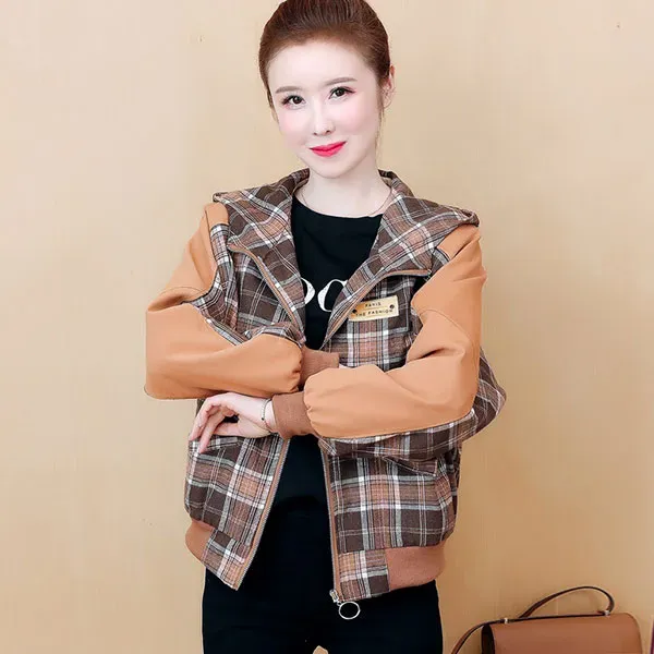 Cozy Plaid Hooded Winter Jacket