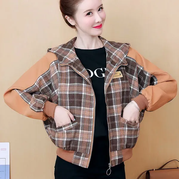 Cozy Plaid Hooded Winter Jacket