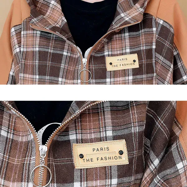 Cozy Plaid Hooded Winter Jacket