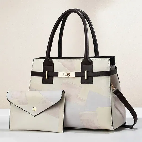 3-in-1 Stylish Patchwork Handbag Set