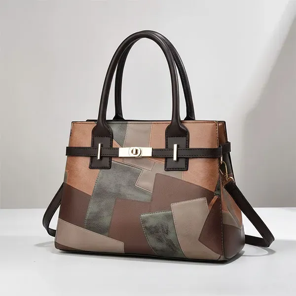 3-in-1 Stylish Patchwork Handbag Set