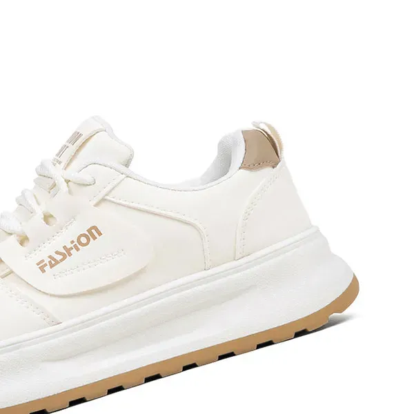 Comfortable PU Leather Thick Soled Sneakers