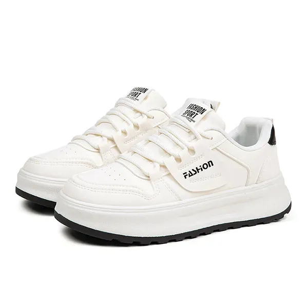 Comfortable PU Leather Thick Soled Sneakers