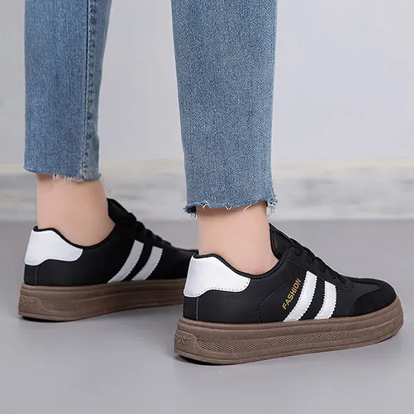 Classic Striped Chunky Sneakers