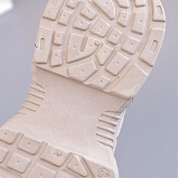 Stylish PU Leather Thick Sole Sneakers