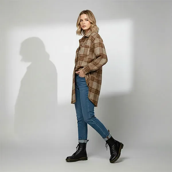 Thumbnail of Cozy Plaid Pattern Button-Up Flannel Shirt