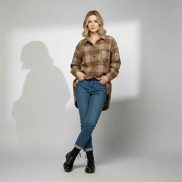 Thumbnail of Cozy Plaid Pattern Button-Up Flannel Shirt