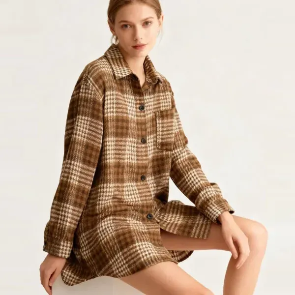 Thumbnail of Cozy Plaid Pattern Button-Up Flannel Shirt